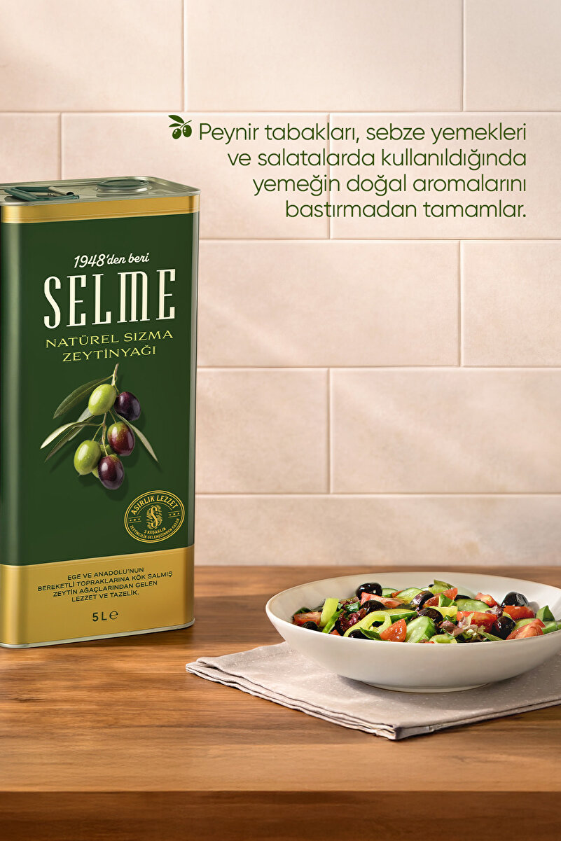SELME NATÜREL SIZMA ZEYTİNYAĞI 2’li 5 LT