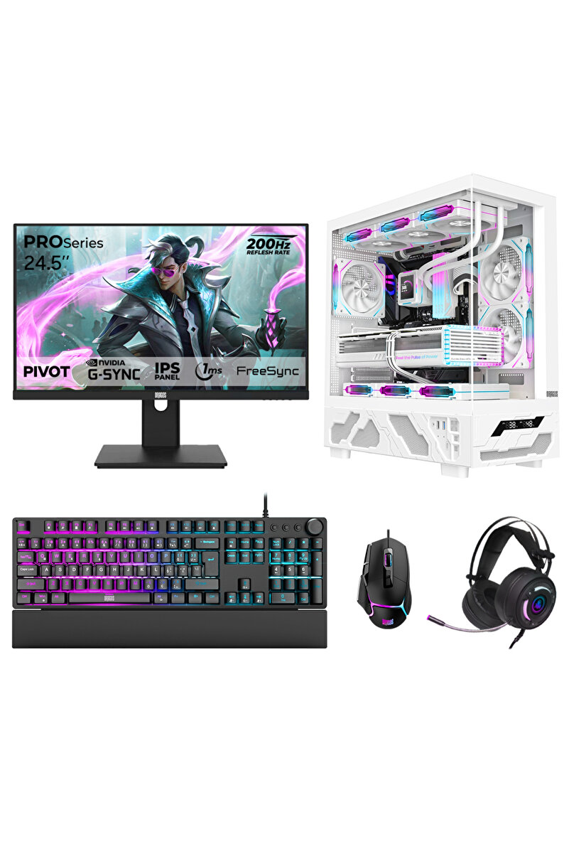 DRAGOS DRx7677 Ryzen 7 7700 32GB DDR5 1TB NVMe Gigabyte Windforce 8GB RTX5060 24.5 İnç 200Hz 1ms OEM
