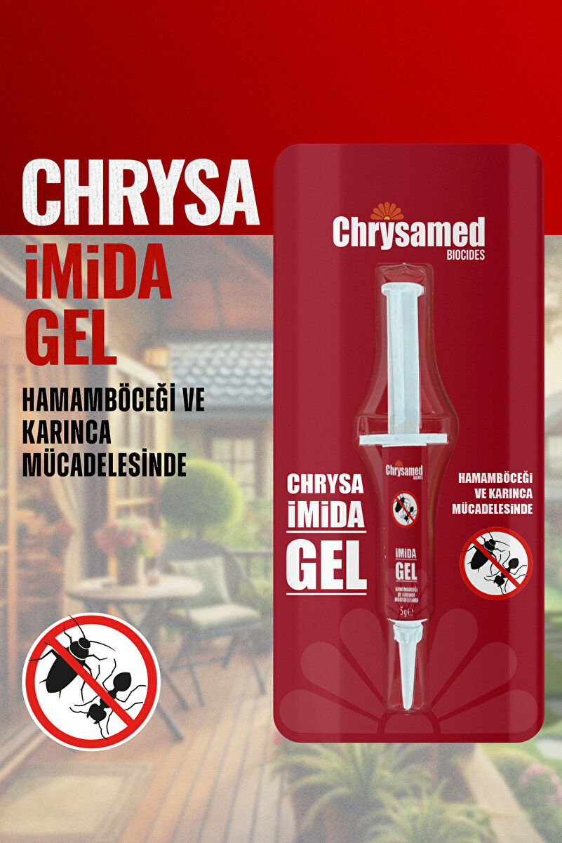 Chrysamed Chrysa İmida Gel 5 Gr. Böcek İlacı Hamam Böceği ve Karınca Mücadelesinde Etkili