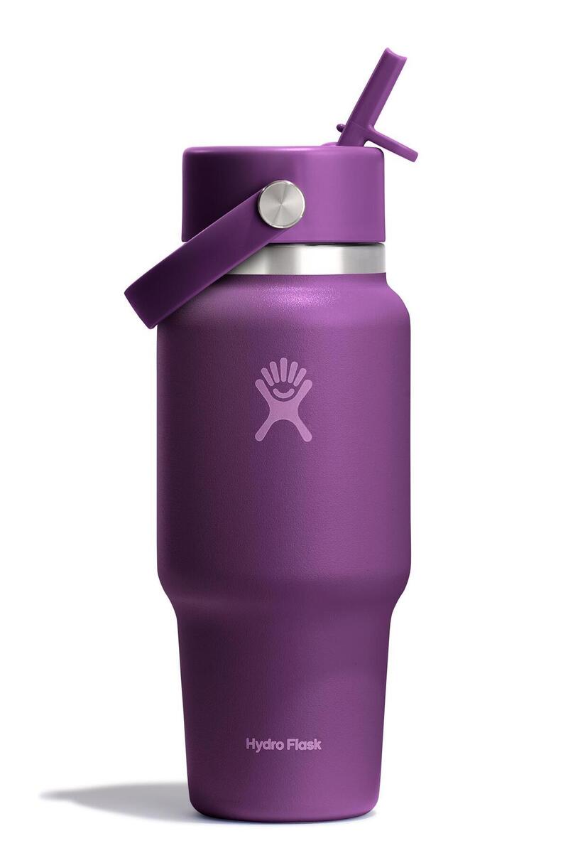 Hydro Flask Geniş Kapak Pipetli Seyahat Tipi Termos 710 ml (24 Oz) - Beachplum Mor