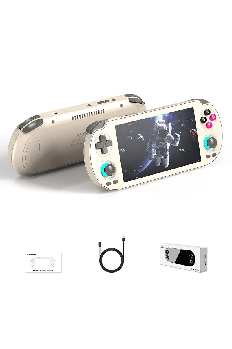 ANBERNIC RG VITA Retro Oyun Konsolu 3GB RAM 64GB Android 12 WiFi Bluetooth IPS Ekran El Konsolu