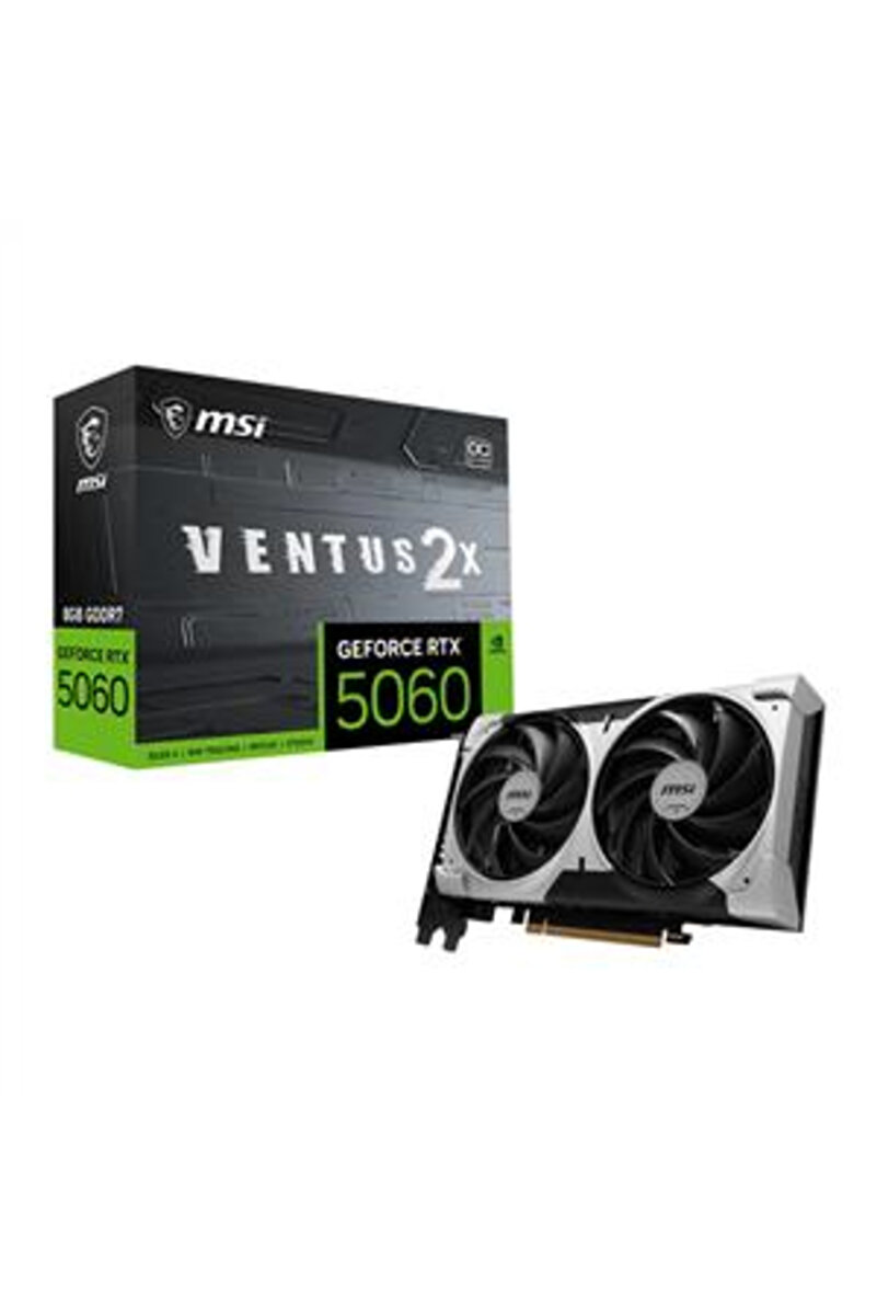 MSI GEFORCE RTX 5060 8G VENTUS 2X OC V1 8GB GDDR7 128Bit DLSS 4 Gaming (Oyuncu) Ekran Kartı