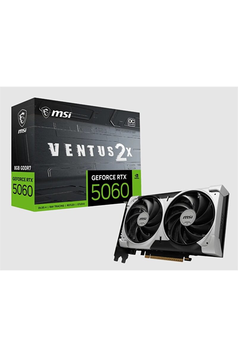 MSI GEFORCE RTX5060 8G VENTUS 2X OC V1 8GB GDDR7 128BIT 1XHDMI 3XDP EKRAN KARTI