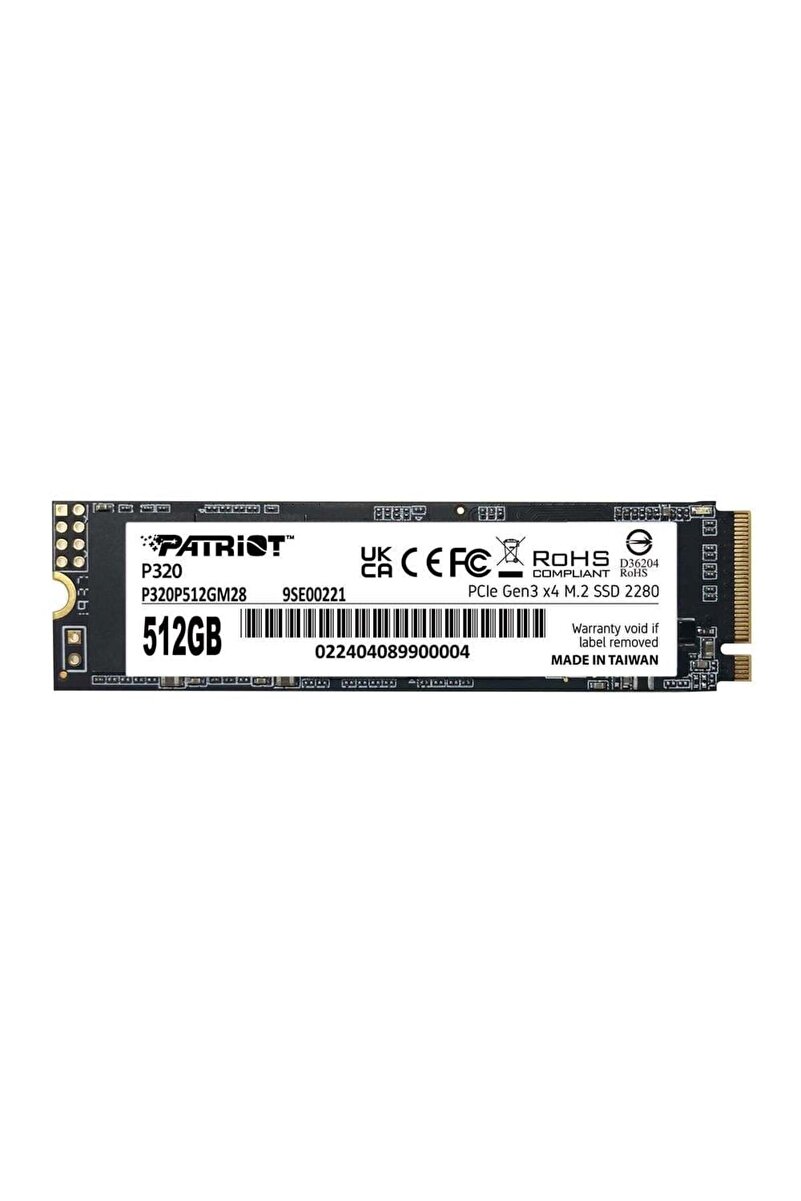 Patriot P320 512GB M.2 2280 PCIe Gen3 x4 SSD