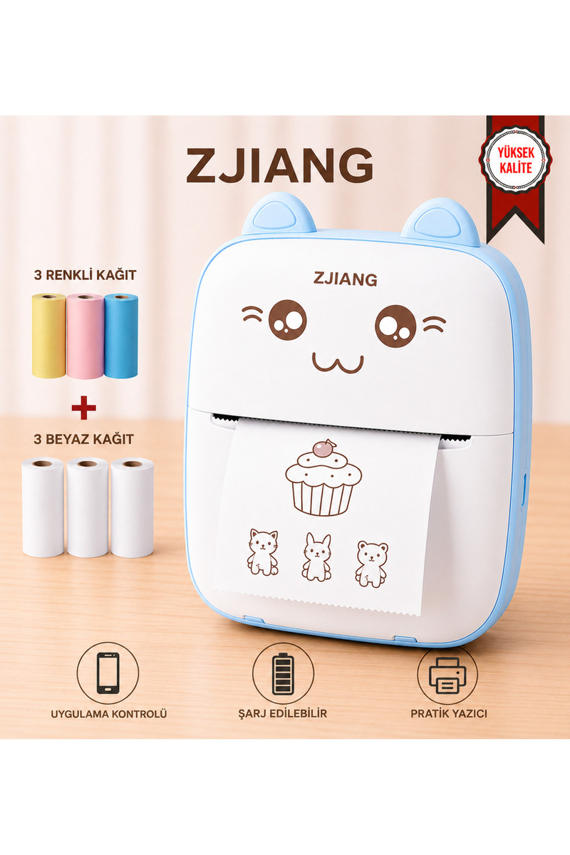 NETUM Mavi Mini Yazıcı Mini Taşınabilir Termal Yazıcı Kablosuz Bağlantı Ap Kontrol
