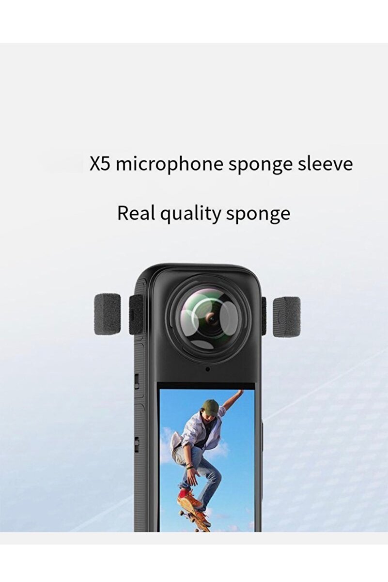 Lambbos İnsta360 x5 mic muff rüzgar engelleyici winld