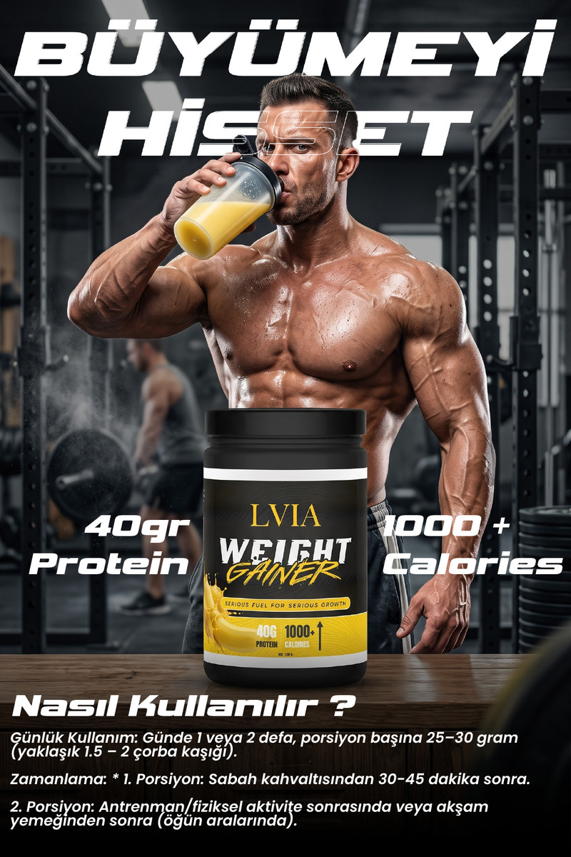 LVİA Muz Ve Çikolata Aromalı Protein Tozu 200Gr