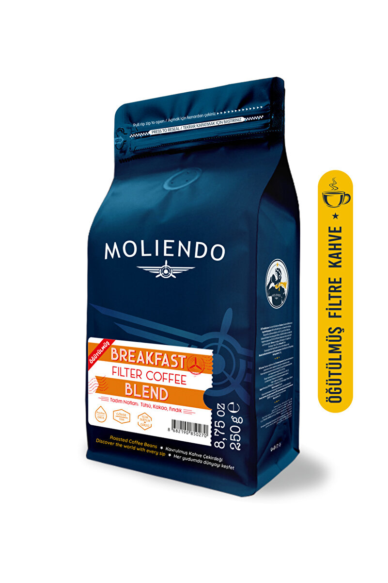 Moliendo Finest Coffee Breakfast Blend Filtre Kahve (Öğütülmüş Filtre Kahve) 250 g