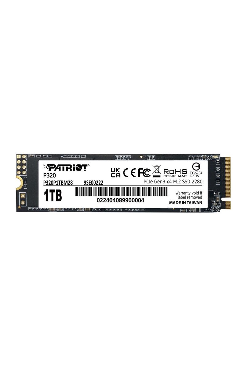 Patriot P320 1TB 3000/2200MB/s NVMe M.2 SSD Disk (P320P1TBM28)