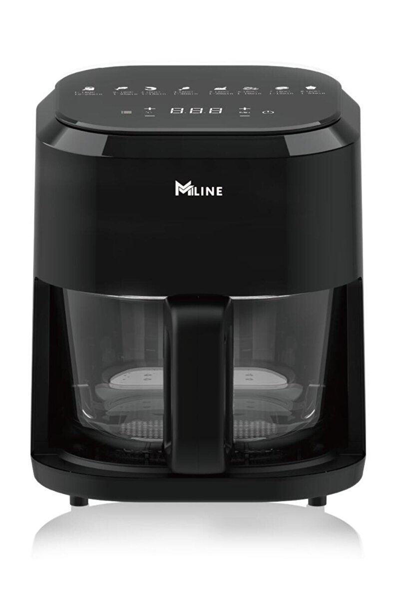 MİLİNE Mİ LİNE CAM HAZNE 4Lt airfryer sıcak hava fritözü