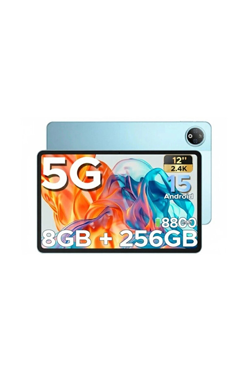 Doogee V Pad 5G SİM KARTLI 12" 8 GB RAM 256 GB 2.4K IPS Android 15 Tablet MAVİ