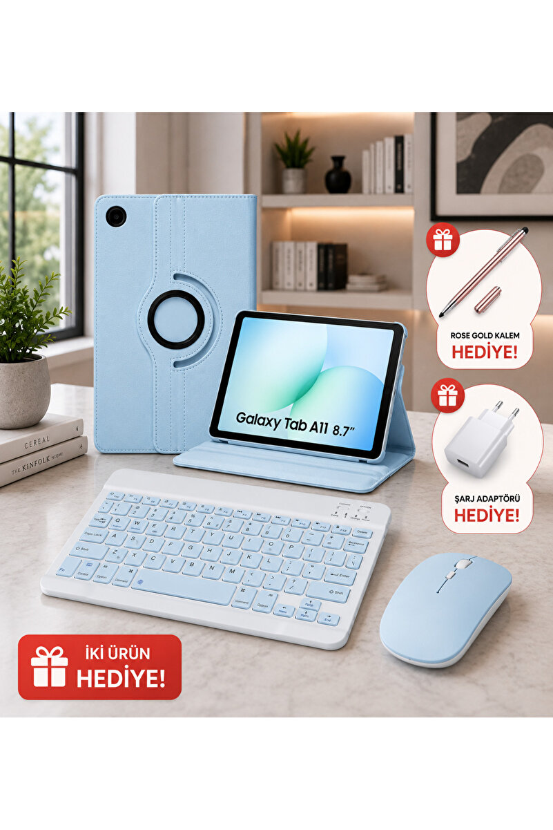 Samsung Galaxy Tab A11 4GB 64GB Tablet + Kılıf + Klavye + Mouse + (Tablet Kalemi ve Şarj Adaptörü Hediyeli)