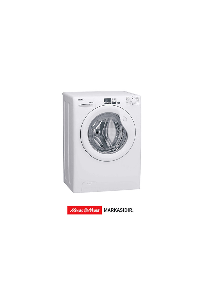 KOENIC KWM 8115 B INV B Enerji Sınıfı 8 kg 1200 Devir Çamaşır Makinesi Beyaz