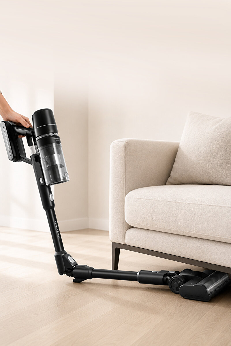 HOMEND Dustrider 1273H Katlanabilir Borulu Dikey Süpürge Siyah-Silver