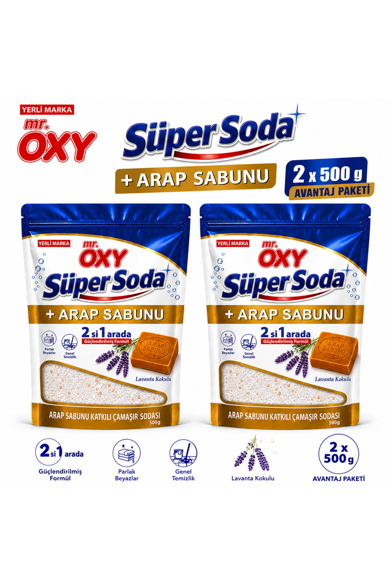 Mr.Oxy Mr. Oxy Süper Soda Arap Sabunu Katkılı Çamaşır Sodası