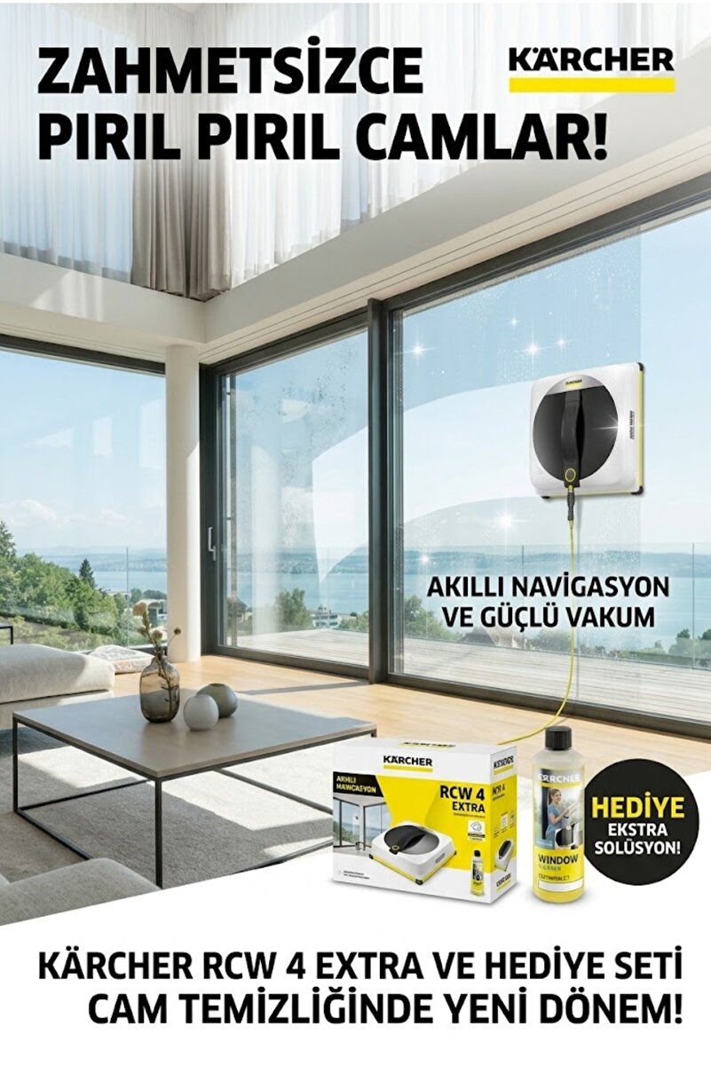 Karcher Kärcher RCW 4 Extra Akıllı Cam Temizleme Robotu Ekstra Temizlik Solüsyonu