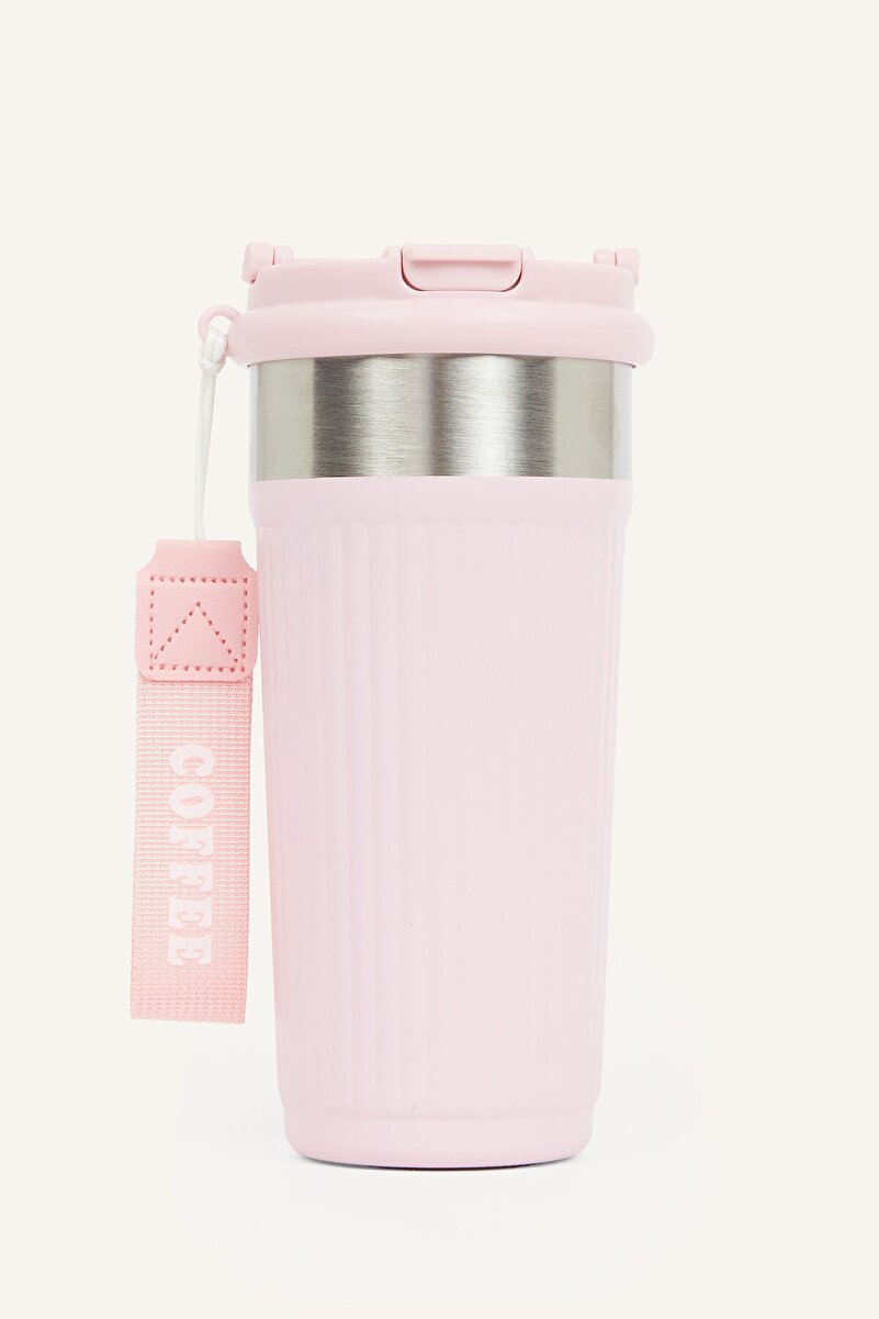 DeFacto Unisex Askılı 600 ML Dokulu Kapaklı Termos H8535AXNS