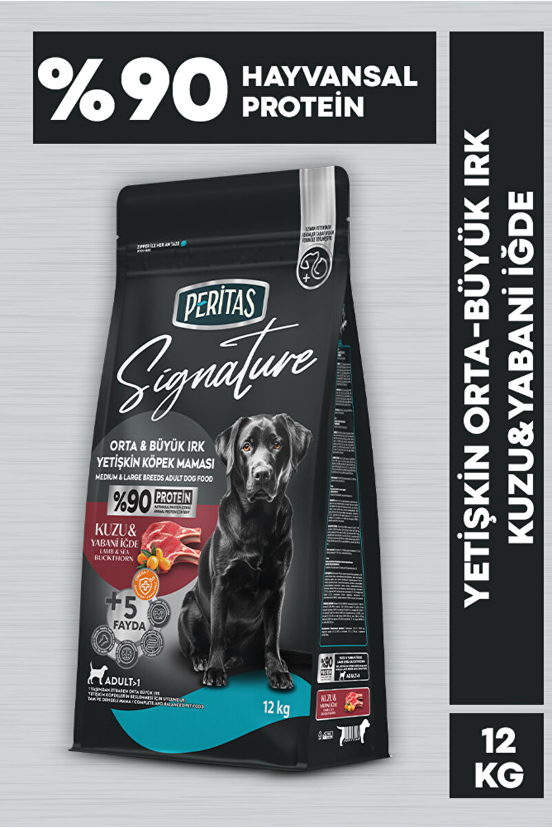 PERİTAS Signature Kuzulu Yetişkin Köpek Orta ve Büyük Irk - 12 kg