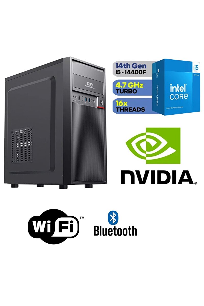 ASUS ŞAFAK-OFİS PC Intel Core i5 14400F 32GB RAM 4GB Ekran Kartı 500GB M.2 SSD 600W Win 11 Pro Wi-Fi Masaüstü İş ve Ofis Bilgisayarı