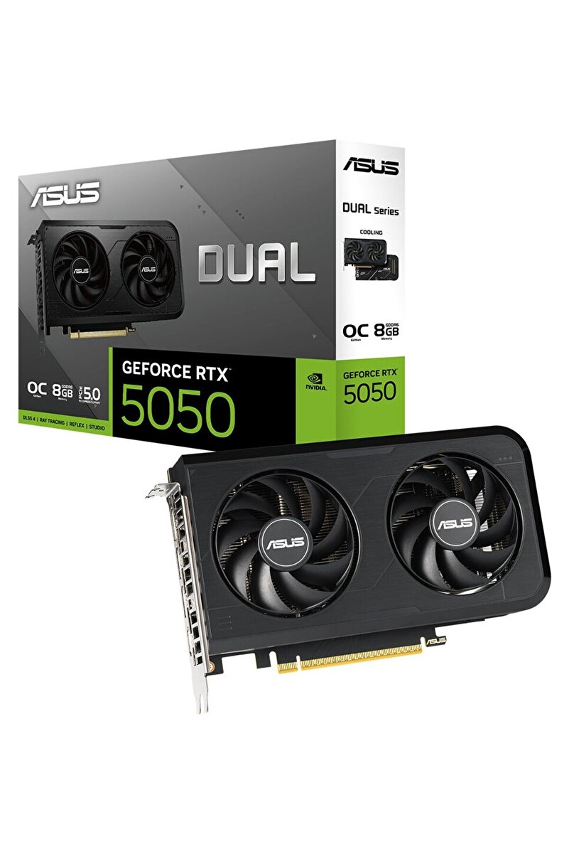 ASUS Dual Geforce Rtx5050 Oc Edition Dual-Rtx5050-O8G-Nvidia 8Gb Gddr6 Dlss 4 128 Bit Ekran Kartı