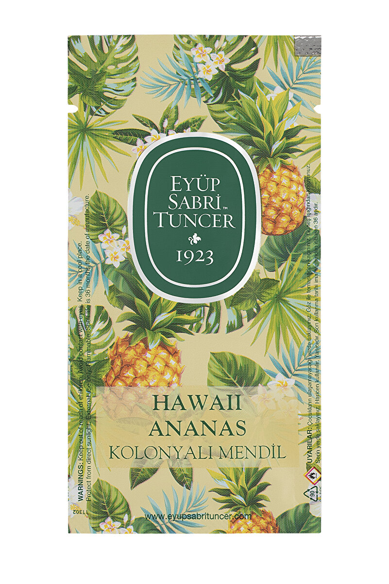 Eyüp Sabri Tuncer Hawaii Ananas Kolonyalı Mendil 150'li (Küçük Boy)