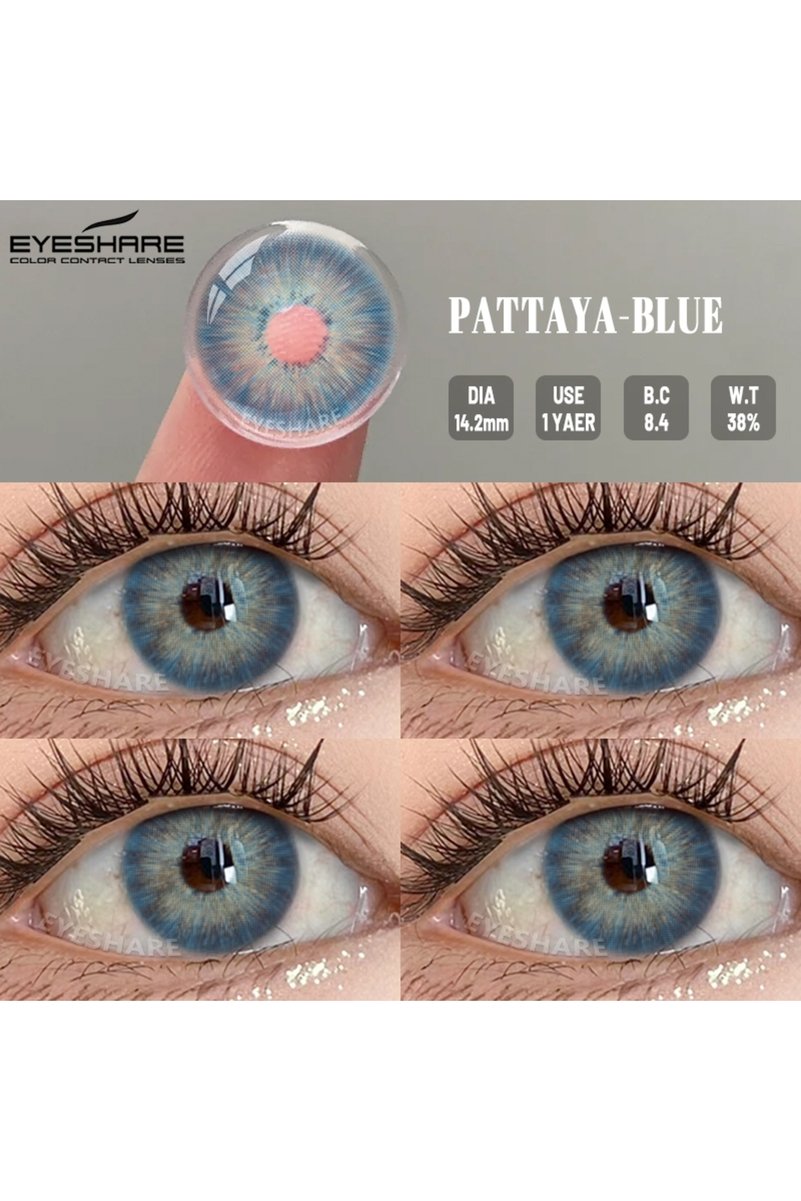 dermasuction Pattaya blue göz lensi mavi yıllık kullanım