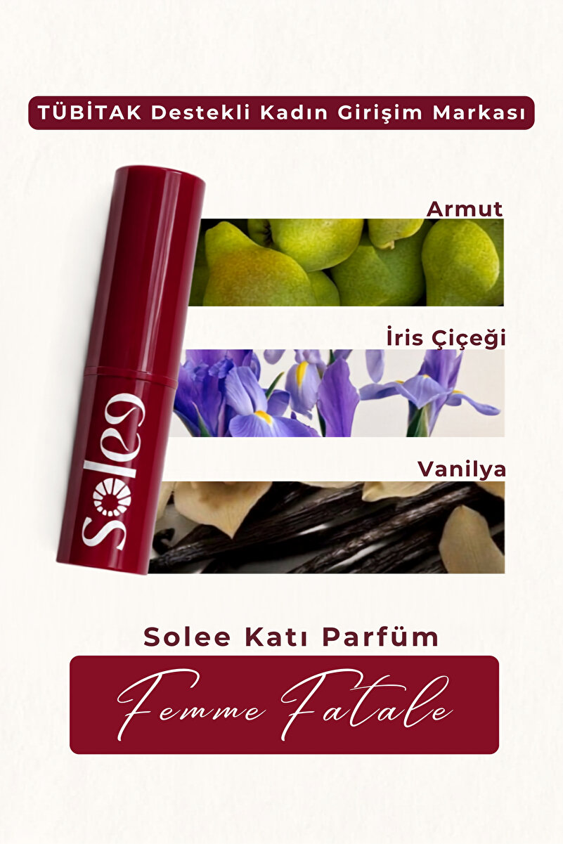 soleecosmetics Femme Fatale-Solid Fragrance - Yeni Nesil &Ar-Ge Temelli Parfüm - Kadın Katı Parfüm