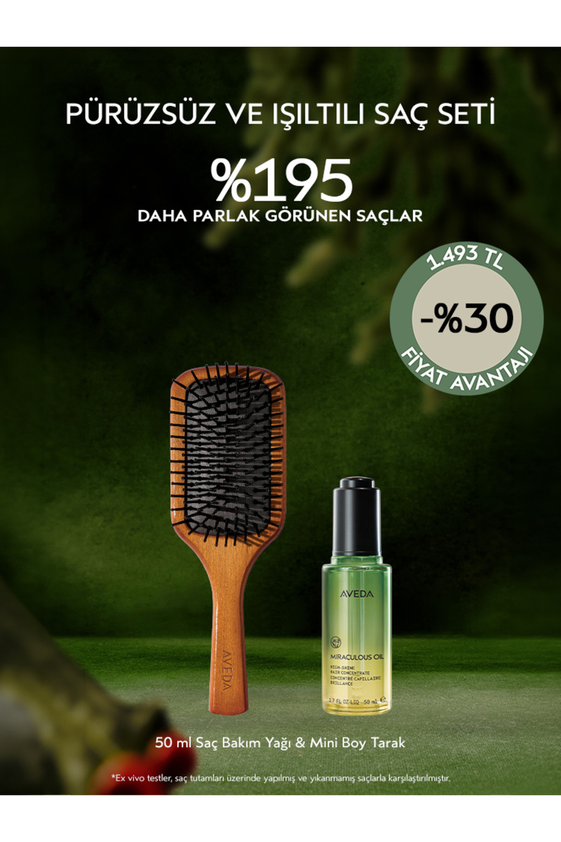 Aveda Miraculous Oil Parlaklık Veren Saç Bakım Yağı & Tarak Seti