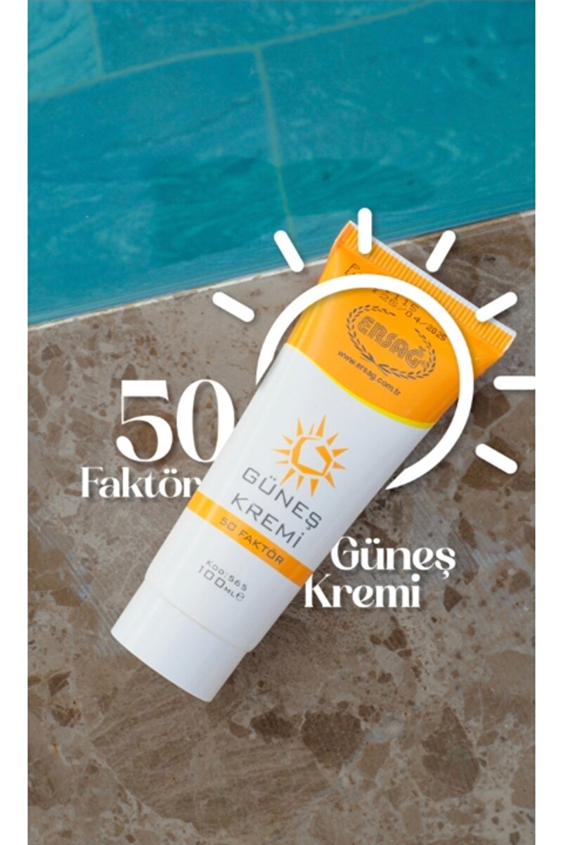 Ersağ Doğal Ürünler Güneş Kremi 50 Faktörlü 100 ML