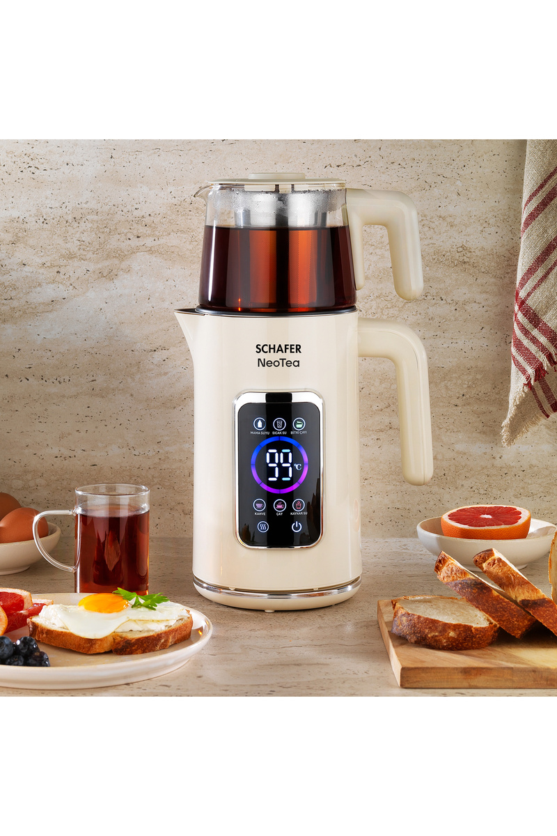 Schafer NeoTea Dijital Çay Makinesi-Krem