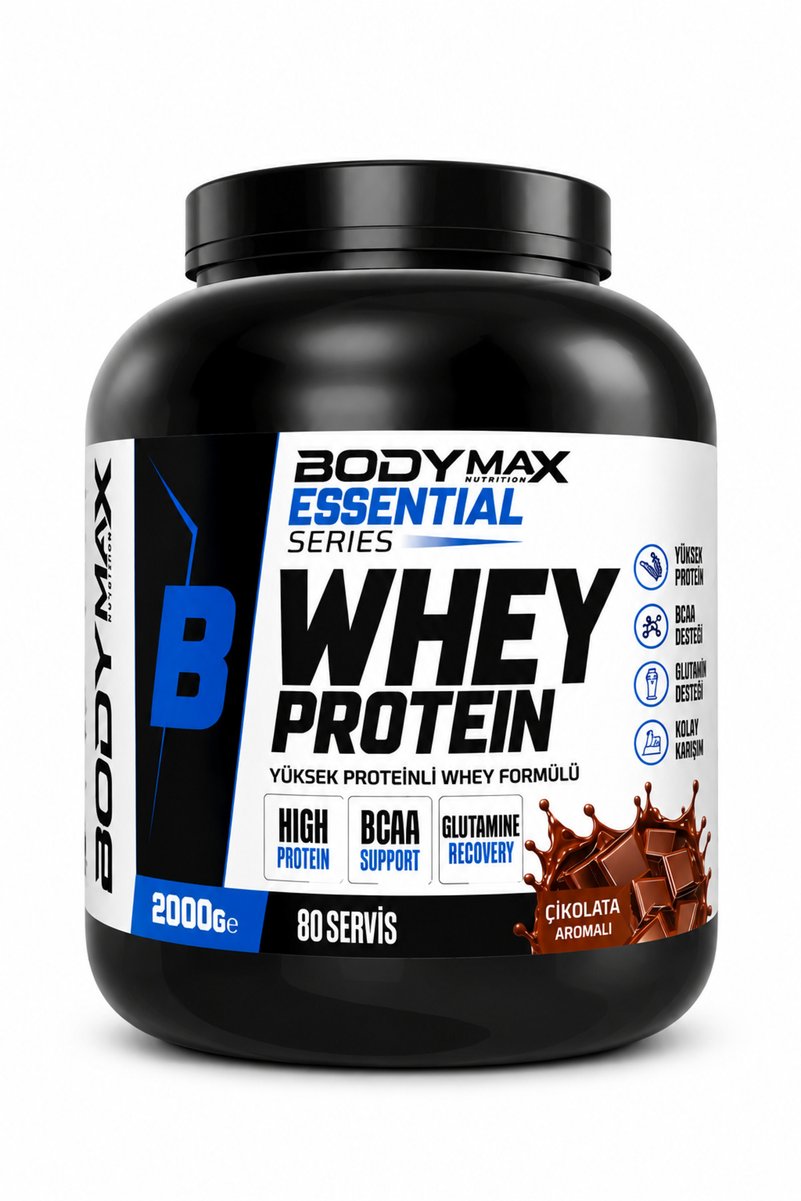 BODYMAX Essential Series Whey Protein 2000 Gr 80 Servis Çikolata