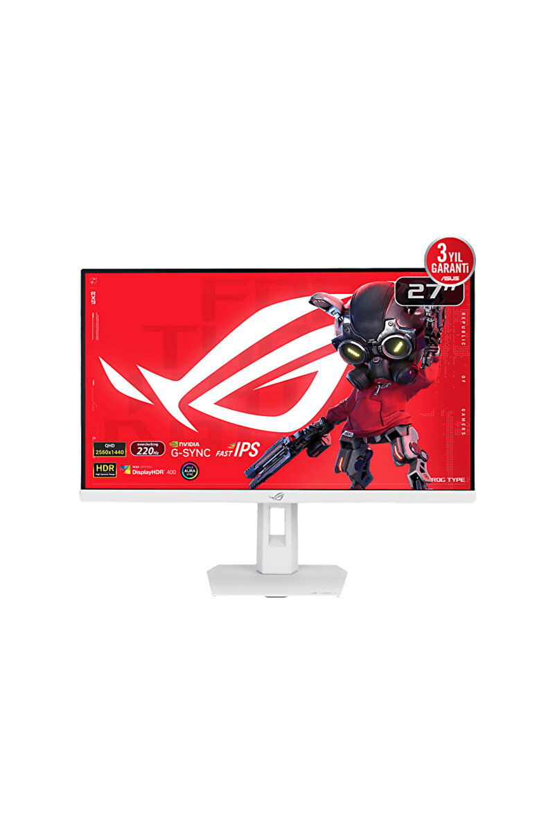 ASUS Rog Strix XG27ACSR-W 27 inç 0.3ms 220 Hz 2K Fast IPS FreeSync ve G-Sync Uyumlu HDR Gaming Monit