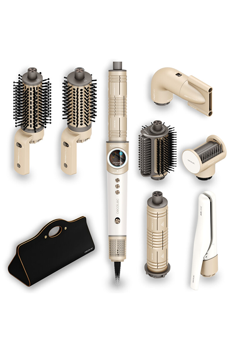 CECOTEC AirGlisse 8'i 1 Arada Champagne Saç Şekillendirici, 1400 W, 110.000 RPM, Plazma Teknolojisi