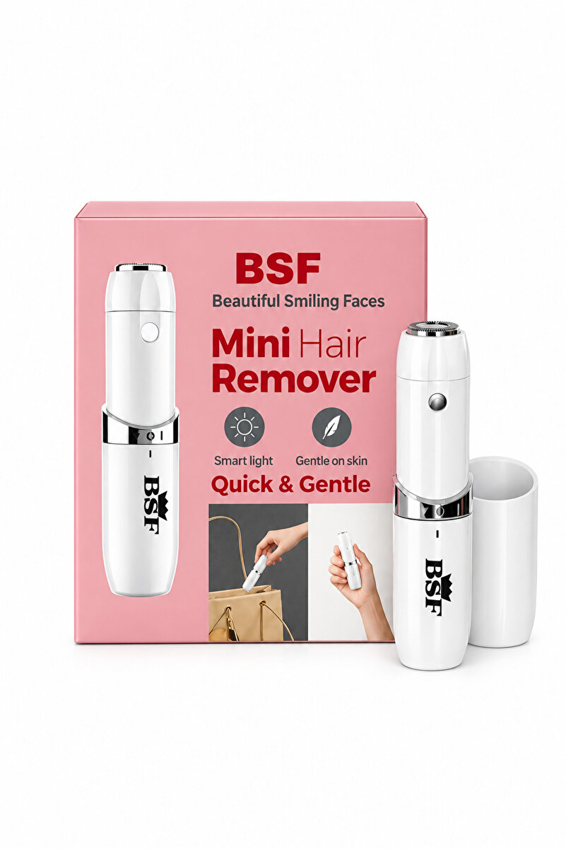 BSF Beautiful Smiling Faces Ls-01 Mini Face Yüz Tüy Alma Makinesi , Temizleme Fırçası , Makyaj Öncesi Pürüzsüz Cilt