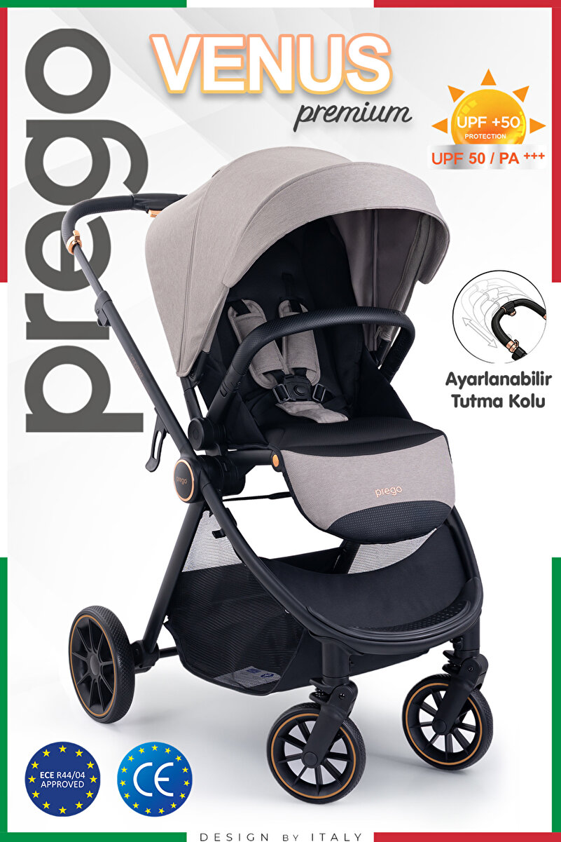 Prego Venüs Premium UV Tenteli Çift Yönlü Kolay Katlanır Bebek Arabası