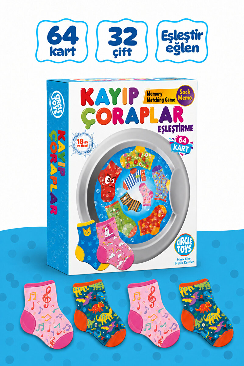 Circle Toys Kayıp Çoraplar Eşleştirme Beceri Zeka Geliştirme Oyunu