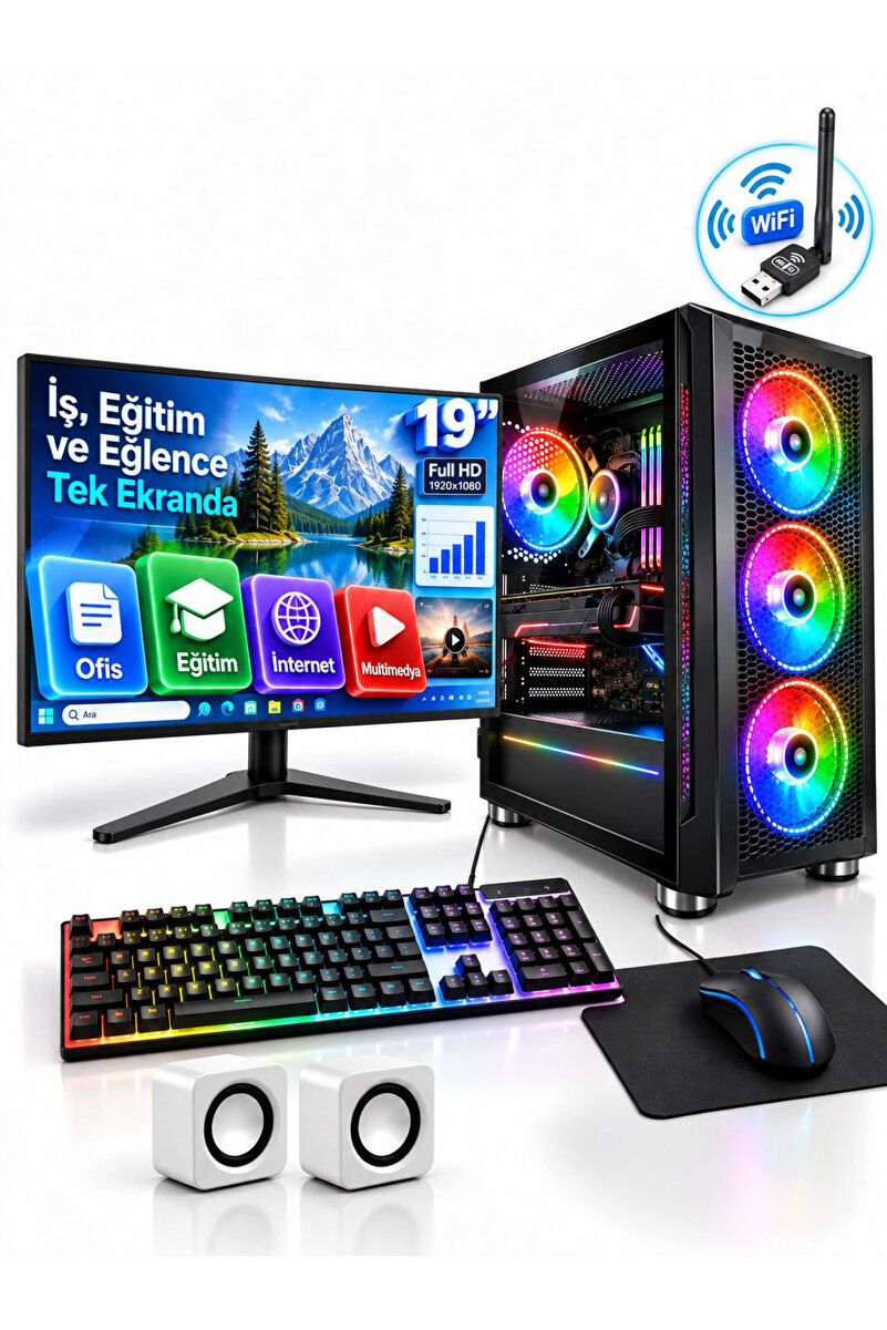 J-TECH Arya i5 6500 3.30GHz 8GB RAM 128GB SSD 19" Masaüstü Bilgisayar