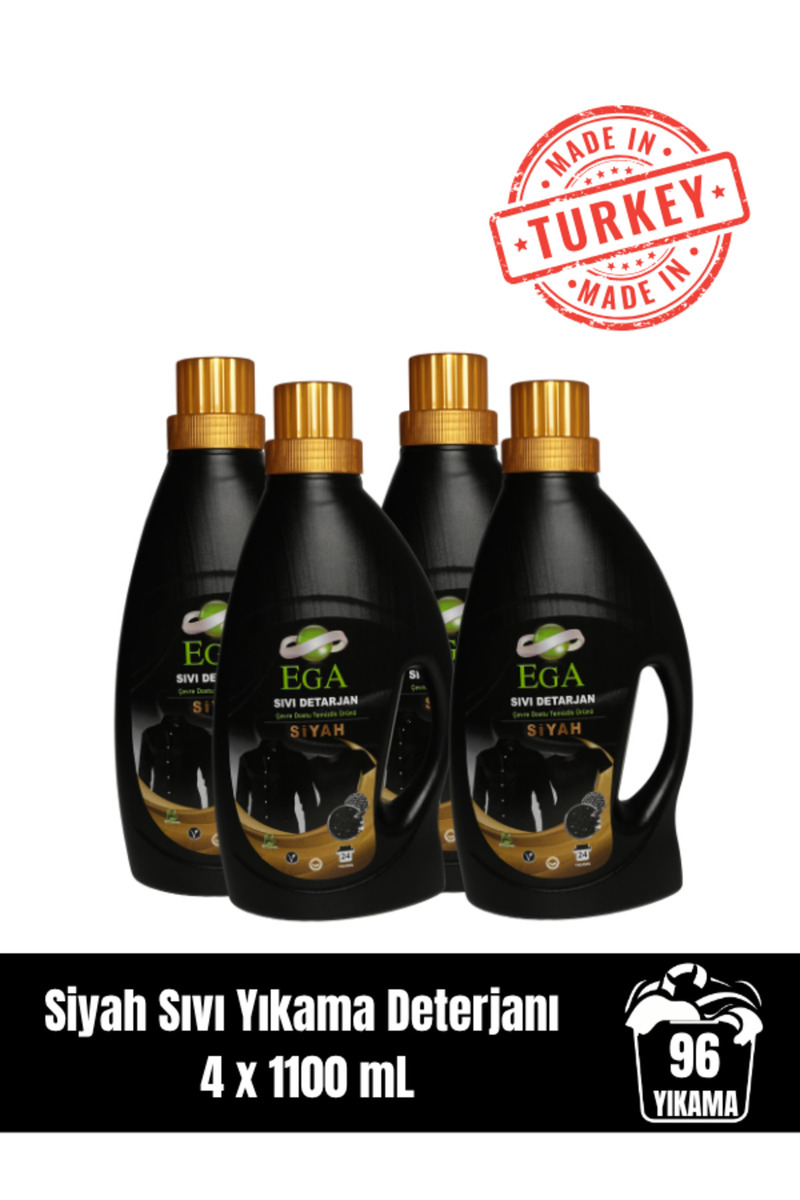 Ega Kimya Siyah Sıvı Yıkama Deterjanı 4x 1100 mL