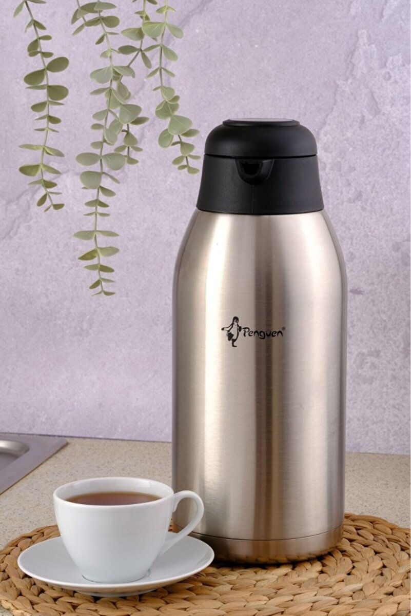 Penguen 3 Litre Inox Çift Katlı Çelik Termos 1300b (30 ÇAY BARDAK)