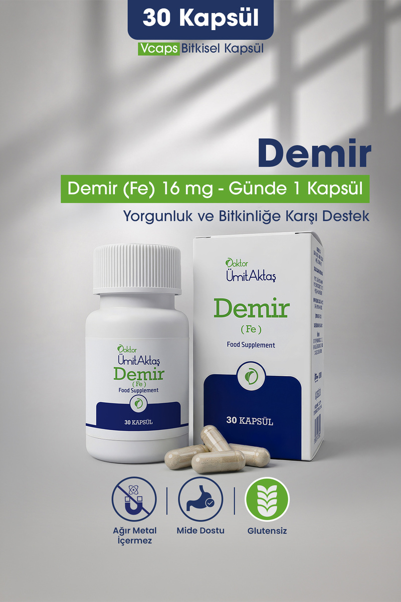 Dr. Ümit Aktaş Demir Yüksek Biyoyararlanım 30 Kapsül