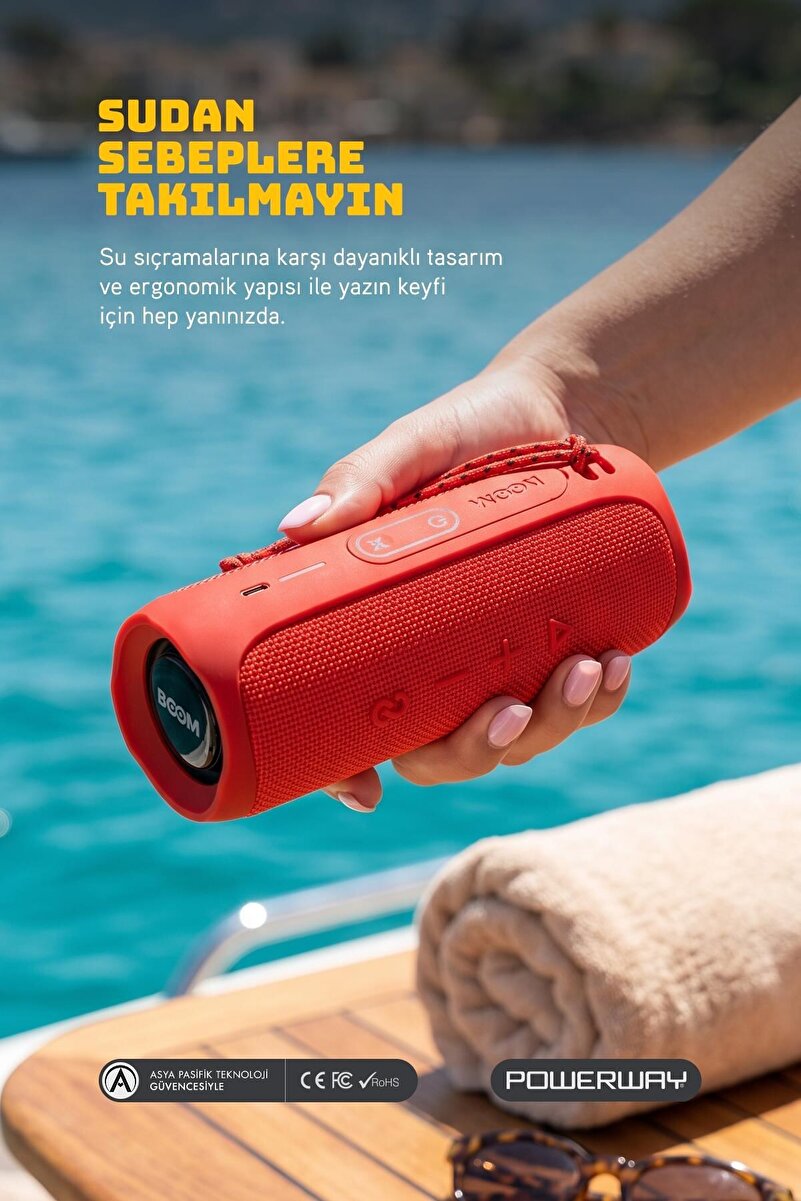 Dorasan Powerway Bluetooth Ses Bombası Hoparlör - Kırmızı
