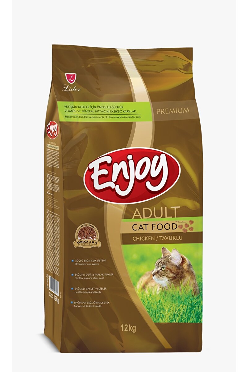 Enjoy Yetişkin Kediler için Tavuklu Tam ve Dengeli Kedi Maması 12 kg