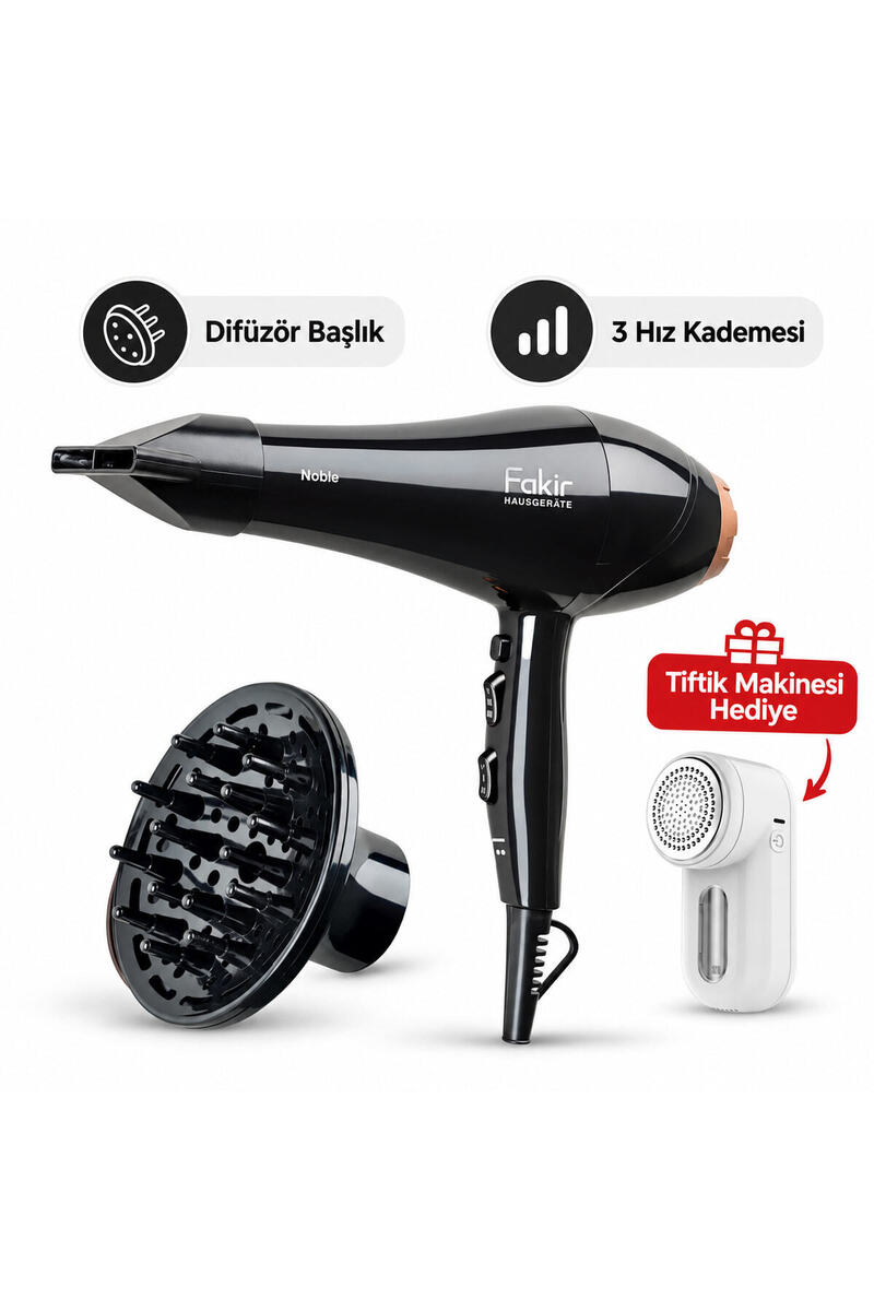 Fakir Noble Professional AC Motor 2200W Saç Kurutma Makinesi Tiftik Makinesi hediye(Onerous)