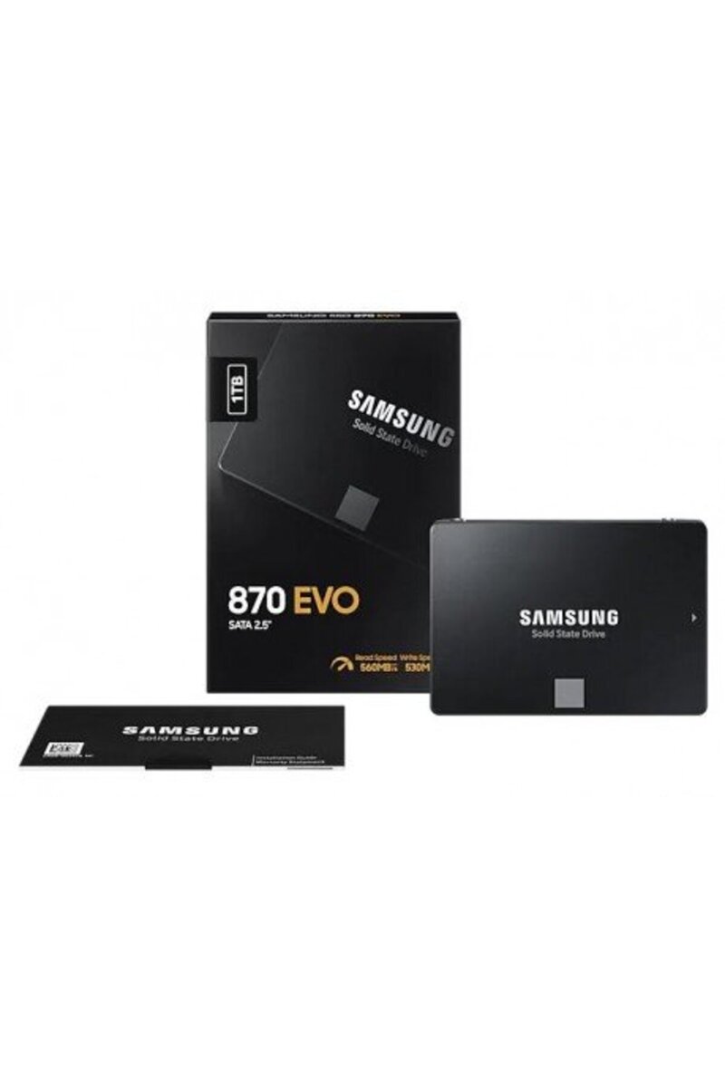 Samsung 870 EVO 560/530MB/S MZ-77E1T0BW SATA3 2.5" SSD 1TB HARDDISK