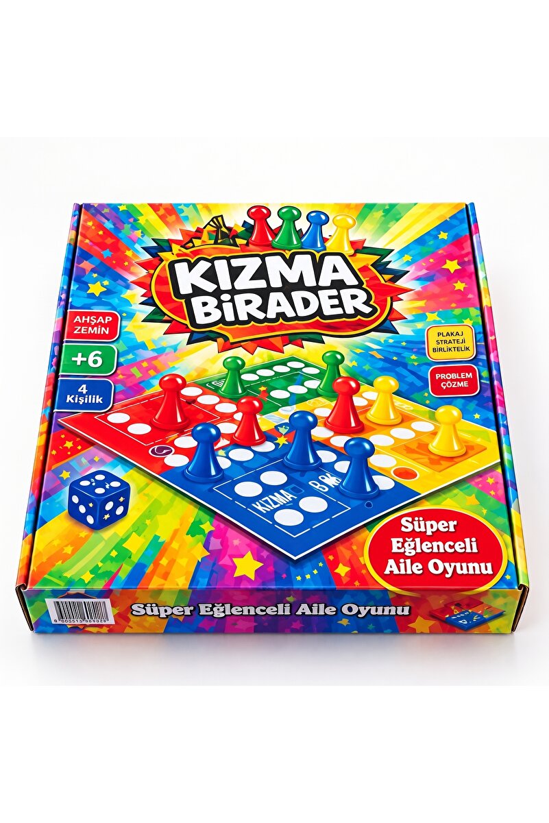 Genel Markalar Ahşap Kızma Birader Kutu Oyunu 4 Kişilik
