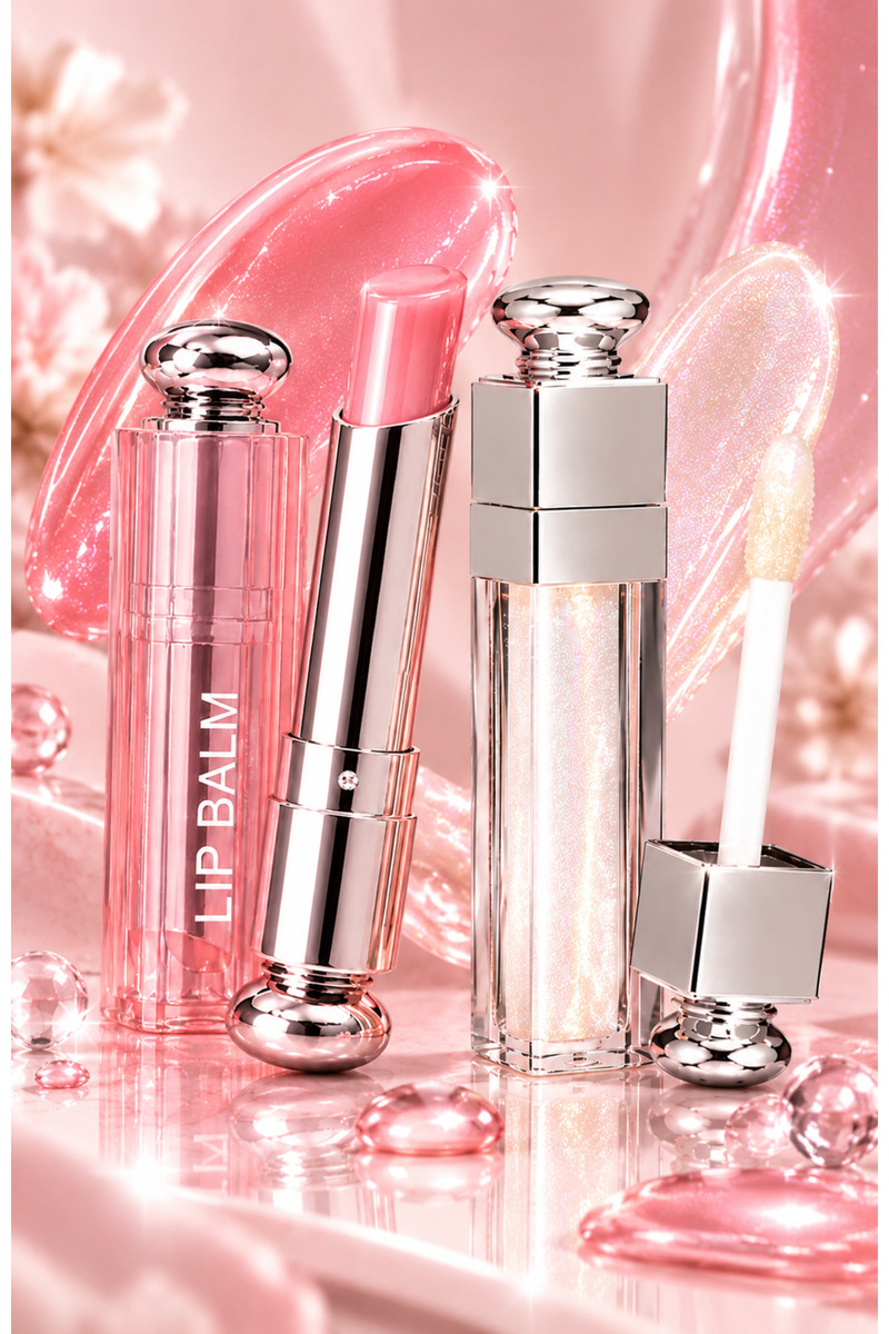 MAQYA KOZMETİK 2’li Dudak Bakım ve Parlaklık Seti Renkli Lip Balm + Işıltılı Lip Gloss Dudak Parlatıcısı