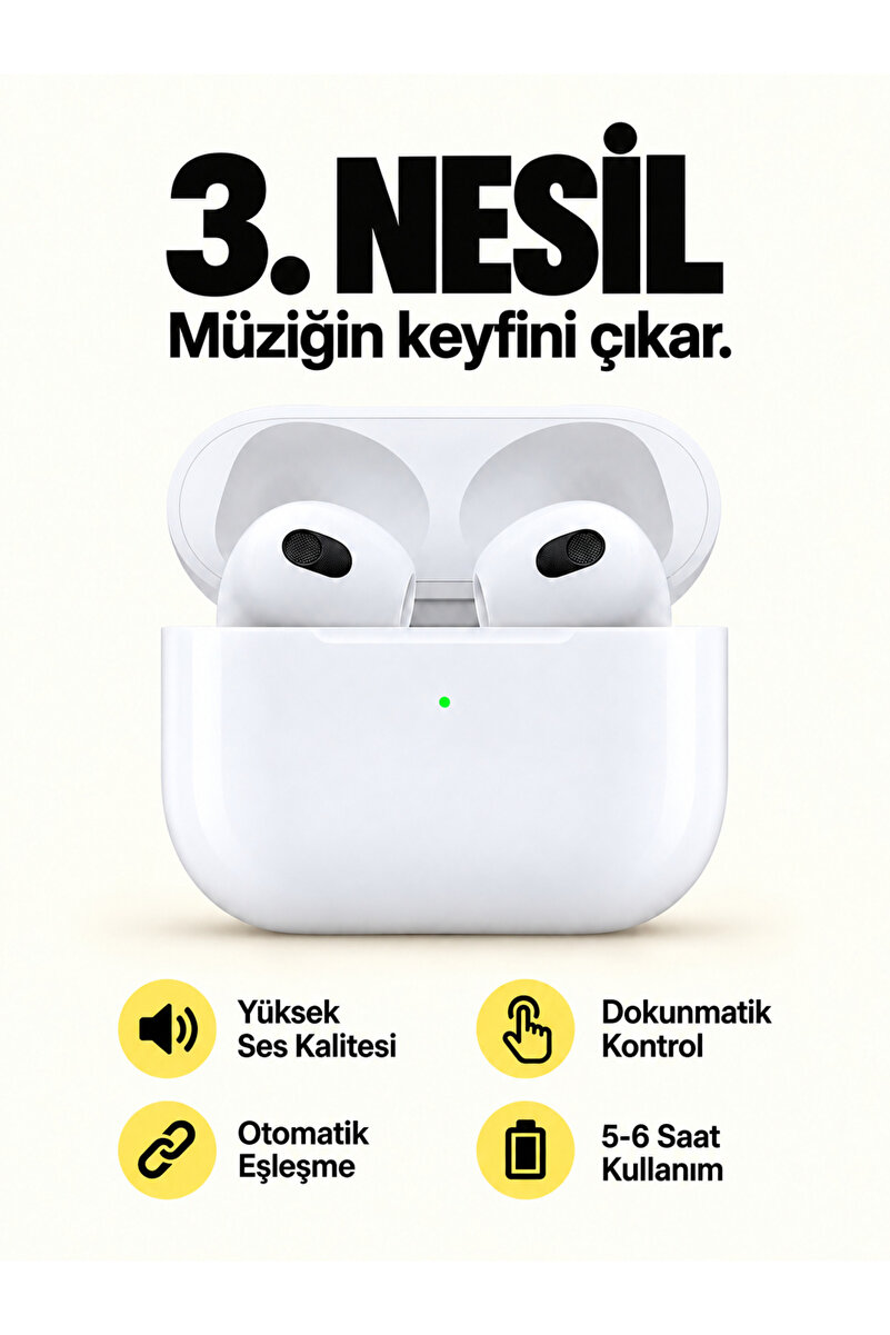 kawigo 3. Nesil Kablosuz Bluetooth Kulaklık Kulak İçi Kulaklık ios android uyumlu