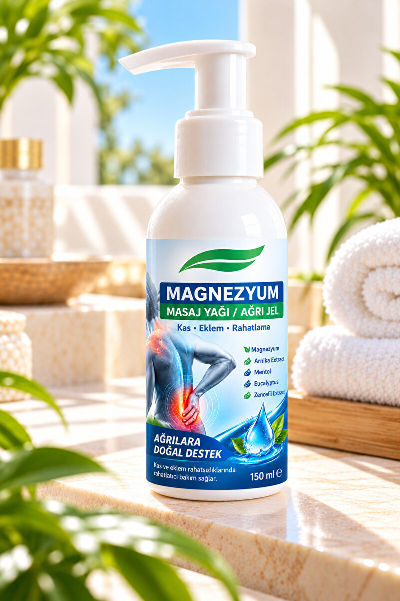 Ordovital Magnezyum Masaj Kremi 150 ml | Kas ve Vücut Rahatlatıcı, Gevşetici | Yüksek Emilimli, Yağlı His Bırakmayan Vücut Bakım Kremi