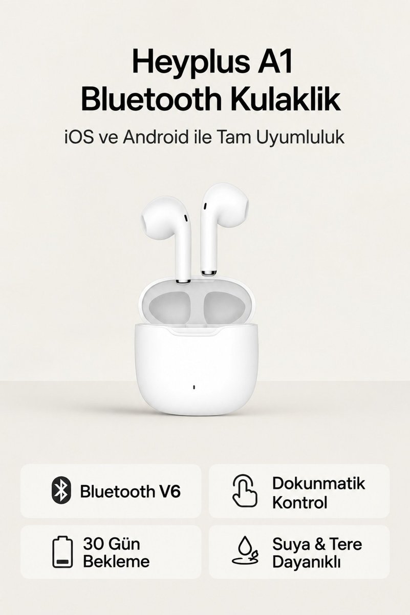 Heyplus A1 Bluetooth Kulaklık , Bluetooth 5.4 Ios Android Uyumlu Kablosuz Kulaklık