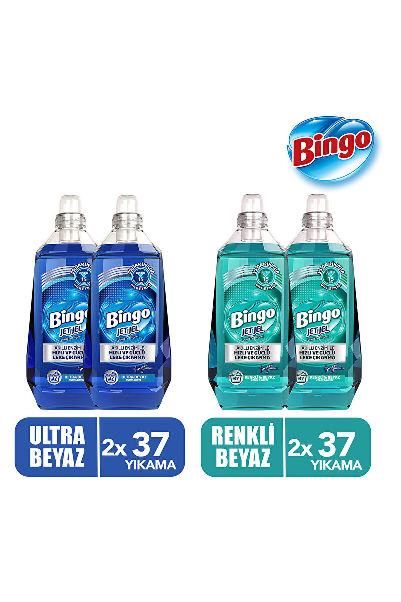 Bingo Jet Jel Ultra Beyaz 1480 mlx2 + Renkli&Beyaz 1480 mlx2